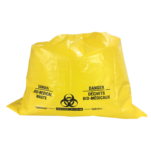 Sacs pour d&eacute;chets bio-m&eacute;dicaux Sure-Guard, Biorisque, 29" lo x 21-1/2" la, 2 mil Trail Hammer and Bolt