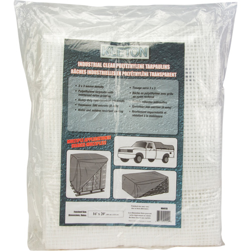 Clear Tarp, 20' x 16' x 8 mils Trail Hammer and Bolt