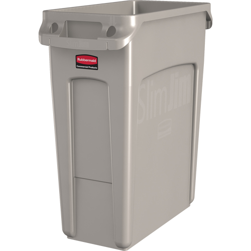 Contenants Slim Jim avec canaux de ventilation, De bureau, Poly&eacute;thyl&egrave;ne, 16 gal. US Trail Hammer and Bolt