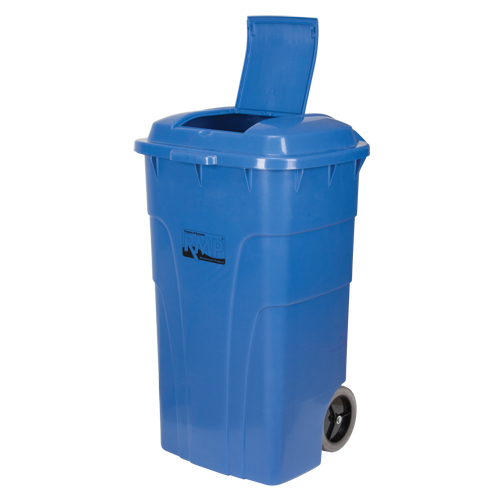 Bac de recyclage roulant, Bord de rue, Poly&eacute;thyl&egrave;ne, 65 gal. US Trail Hammer and Bolt