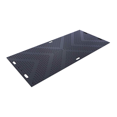 LibertyMat&reg; Medium-Duty Ground Protection, 4' x 8', High Density Polyethylene, Textured, Black Trail Hammer and Bolt