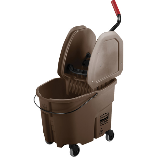 Ensemble de seau pour vadrouille et essoreuse WaveBrake, Pression vers le bas, 8,75 gal. US (35 pintes), Brun Trail Hammer and Bolt