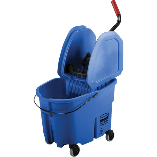 WaveBrake&reg; Mop Bucket & Wringer Combo Pack, Down Press, 8.75 US Gal.(35 Quart), Blue Trail Hammer and Bolt