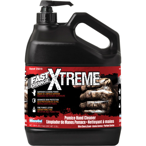 Nettoyant professionnel pour les mains Xtreme, Pierre ponce, 3,78 L, Bouteille &agrave; pompe, Cerise Trail Hammer and Bolt