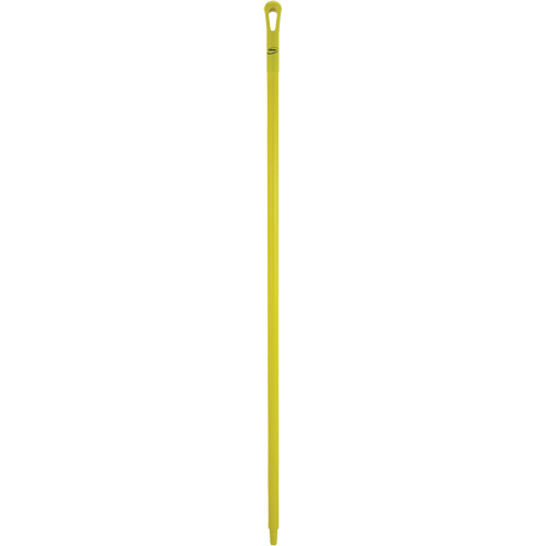 Ultra Hygiene Handle, Broom/Scraper/Squeegee, Yellow, Ergonomic, 59" L Trail Hammer and Bolt