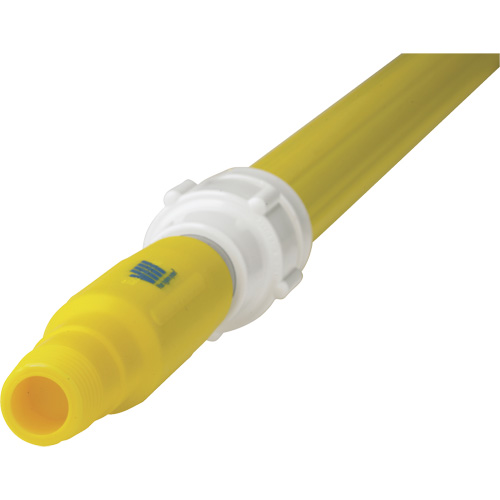 Deck Scrub Handle, Brush/Pad Holder, Yellow, Telescopic, 62"-113" L Trail Hammer and Bolt