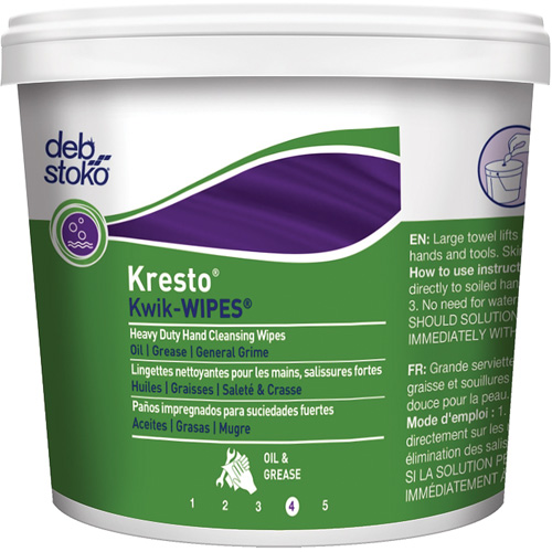 Serviettes Kresto Kwik-Wipes, 130 lingettes, 12" x 10" Trail Hammer and Bolt