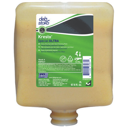 Recharge de nettoyant pour les mains Kresto Special Ultra, P&acirc;te, 2 L, Cartouche en plastique, Fraîcheur Trail Hammer and Bolt