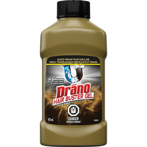 Produit d&eacute;bouchant extra puissant pour les bouchons de cheveux de Drano Trail Hammer and Bolt