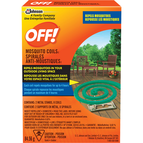 OFF! Mosquito Repellent Coils, DEET Free, Coil, 84.56 g Trail Hammer and Bolt