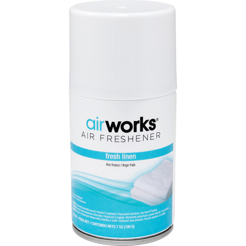 AirWorks&reg; Metered Air Fresheners, Fresh Linen, Aerosol Can Trail Hammer and Bolt