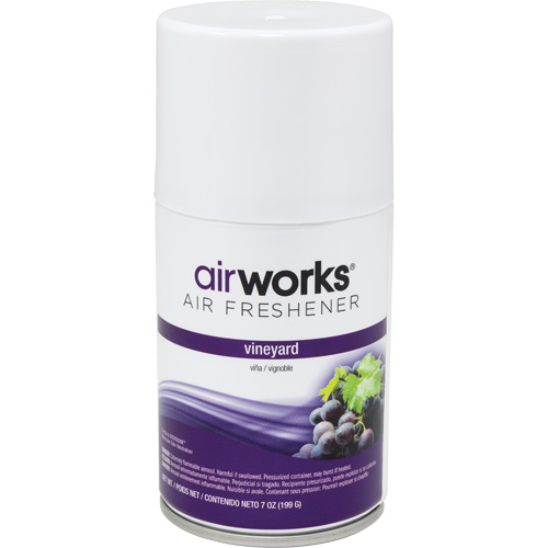AirWorks&reg; Metered Air Fresheners, Vineyard, Aerosol Can Trail Hammer and Bolt