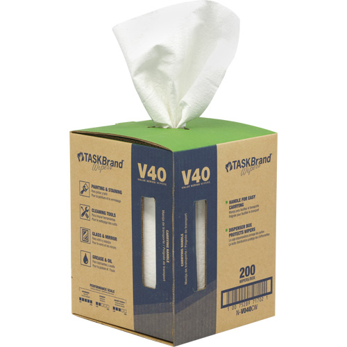 TaskBrand&reg; V40 Value Series Wipers, All-Purpose, 12" L x 10" W Trail Hammer and Bolt