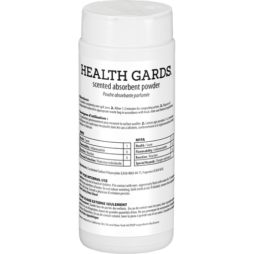 Poudre absorbante parfum&eacute;e Health Gards, 16 oz, Canette Trail Hammer and Bolt