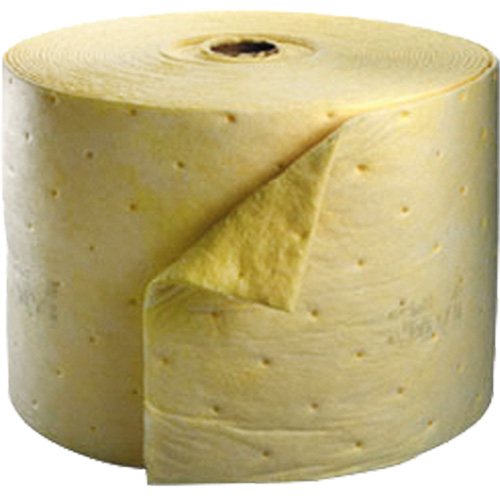 Tampon absorbant pour produits chimiques, Lourd, 150' lo x 15,25" la, Absorption 35,9 gal Trail Hammer and Bolt