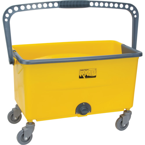Microfibre Mop Bucket & Wringer, Strainer, 11 US Gal. (44 Quart), Yellow Trail Hammer and Bolt