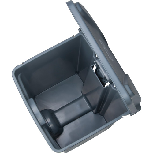 Step-On Garbage Can, Plastic, 12 US gal. Capacity Trail Hammer and Bolt