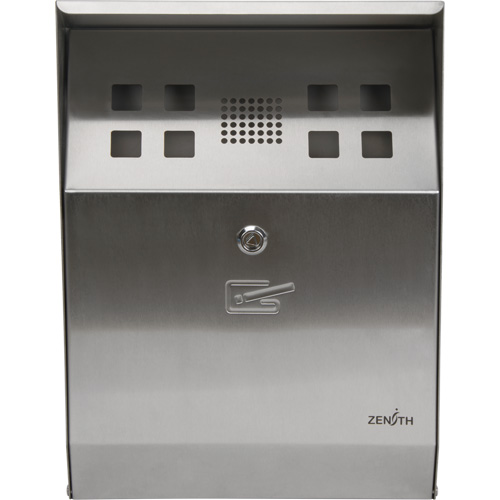 Cendrier, Montage mural, Acier inoxydable, Capacit&eacute; 1.6 Litres, Hauteur 13-4/5" Trail Hammer and Bolt