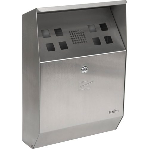 Cendrier, Montage mural, Acier inoxydable, Capacit&eacute; 1.6 Litres, Hauteur 13-4/5" Trail Hammer and Bolt