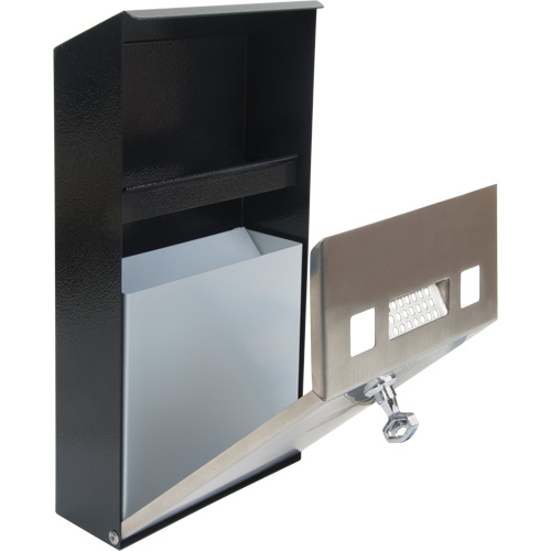 Smoking Receptacle, Wall-Mount, Stainless Steel, 1 Litre Capacity, 11-4/5" Height Trail Hammer and Bolt