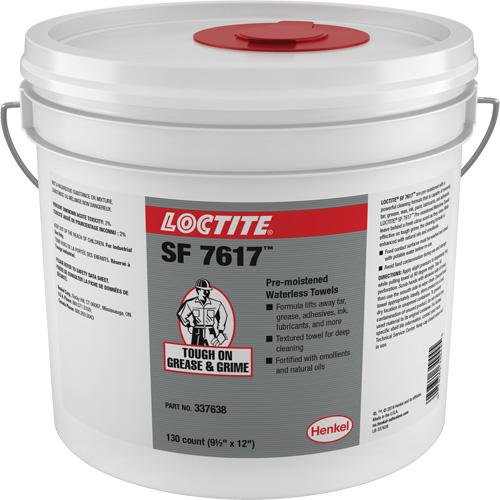Essuie-mains industriels SF 7617, 130 lingettes, 12" x 9-1/2" Trail Hammer and Bolt