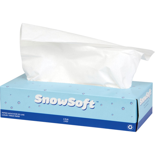 Snow Soft Premium Facial Tissue, 2 Ply, 7.4" L x 8.4" W, 100 Sheets/Box Trail Hammer and Bolt