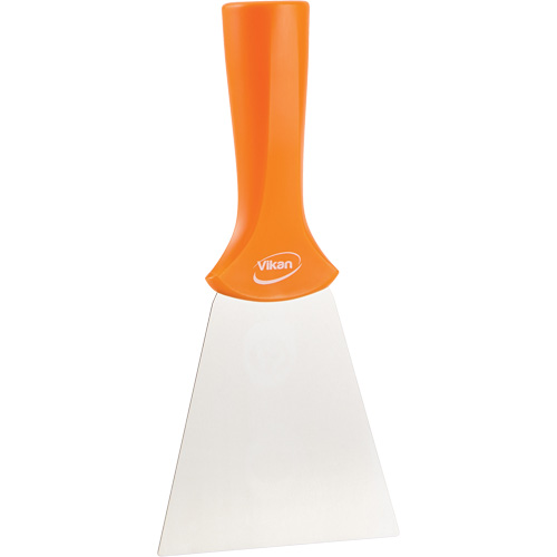 Handle-Mounted Stainless Steel Scraper, Orange, 4" W x 8" L Trail Hammer and Bolt