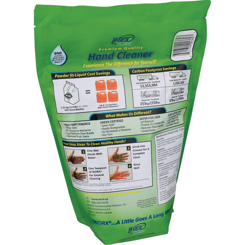 Nettoyant pour les mains biod&eacute;gradable, Poudre, 3 lb, Recharge, Parfum&eacute; Trail Hammer and Bolt