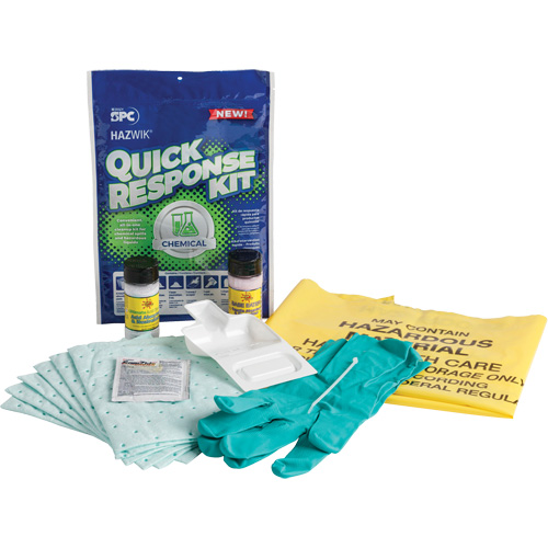 Trousse dintervention rapide pour d&eacute;versements de produits chimiques Hazwik, Mati&egrave;res dangereuses, Sac, Absorbance de 0,33 gal. US Trail Hammer and Bolt