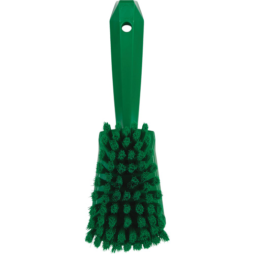 Brosse &agrave; r&eacute;curer avec manche court, Soies Doux, Longueur de 10-1/2", Vert Trail Hammer and Bolt