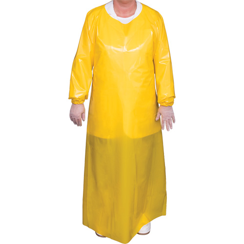 Top Dog 6 Mil. Gown, Large, Yellow, Polyurethane Trail Hammer and Bolt