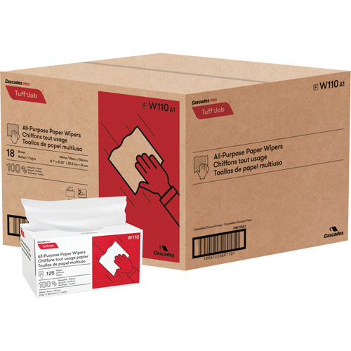 Essuie-tout en papier surgissant &agrave; pli simple Pro Tuff-Job, Tout usage, 10-1/4" lo x 8" la Trail Hammer and Bolt