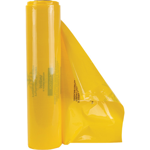 Doublures pour d&eacute;chets dangereux, Amiante, 40" lo x 26" la, 3 mils Trail Hammer and Bolt