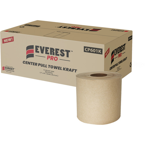 Kraft Paper Towels, 1 Ply, Centre Pull Trail Hammer and Bolt