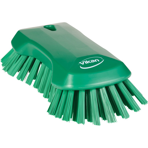 Hand Brush, Extra Stiff Bristles, 9-1/10" Long, Green Trail Hammer and Bolt
