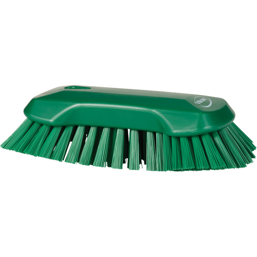 Hand Brush, Extra Stiff Bristles, 9-1/10" Long, Green Trail Hammer and Bolt