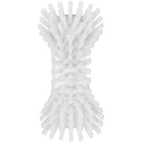 Hand Brush, Extra Stiff Bristles, 9-1/10" Long, White Trail Hammer and Bolt
