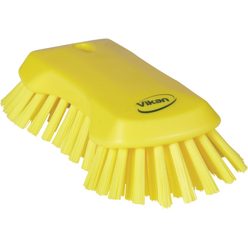 Hand Brush, Extra Stiff Bristles, 9-1/10" Long, Yellow Trail Hammer and Bolt