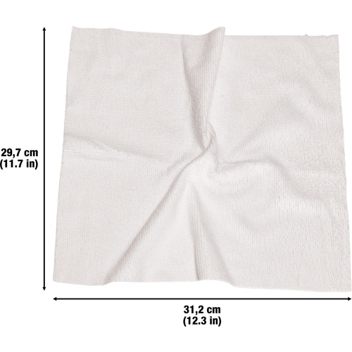 Washable Cleaning Cloths, Microfibre, White Trail Hammer and Bolt