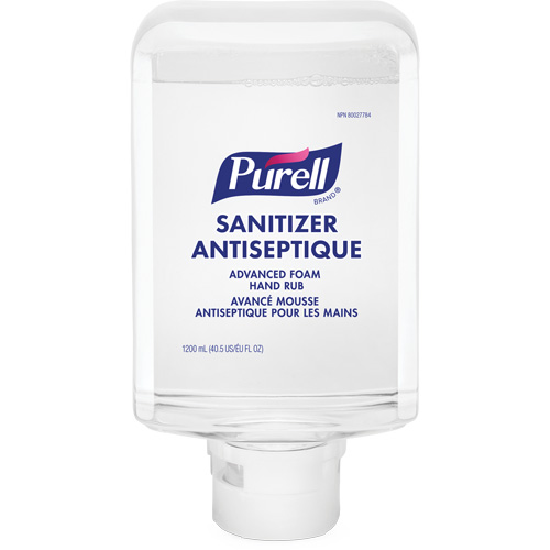 Mousse d&eacute;sinfectante avanc&eacute;e pour les mains ES10, 1200 ml, Cartouche de recharge, 70 % alcool Trail Hammer and Bolt