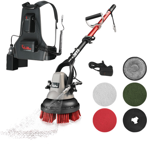 Portable Handheld Scrubber MSJET with Backpack, Polisher/Scrubber Trail Hammer and Bolt