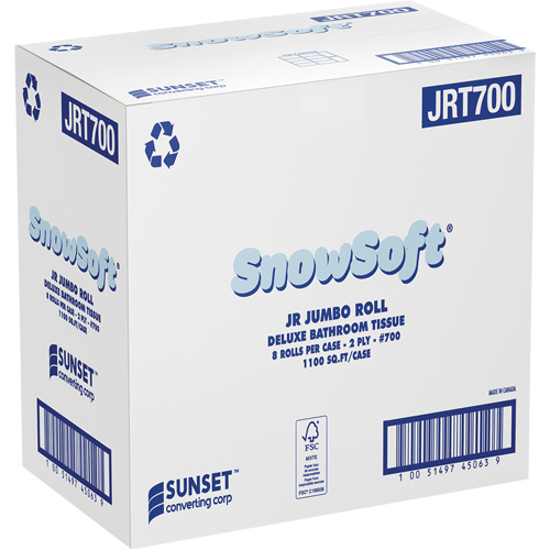 Snowsoft Deluxe Bathroom Tissue, Jumbo Roll, 2 Ply, White Trail Hammer and Bolt