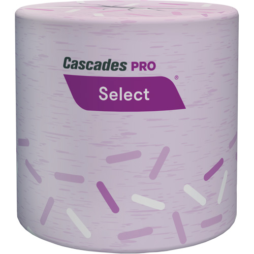 PRO Select&reg; Bathroom Tissue, 1 Ply, 1000 Sheets/Roll, White Trail Hammer and Bolt