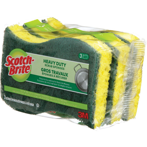 Scotch-Brite&reg; Heavy Duty Scrub Sponge, Scrubbing, 2-3/5" W x 4-2/5" L Trail Hammer and Bolt