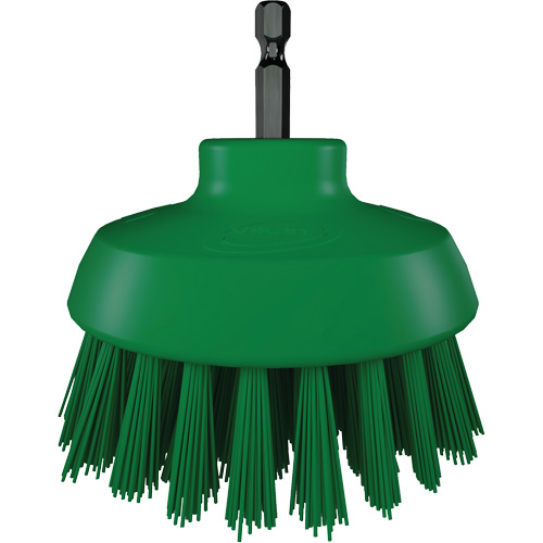 HyDrive Round Drill Brush, Extra Stiff Bristles, 3-1/10" Long, Green Trail Hammer and Bolt