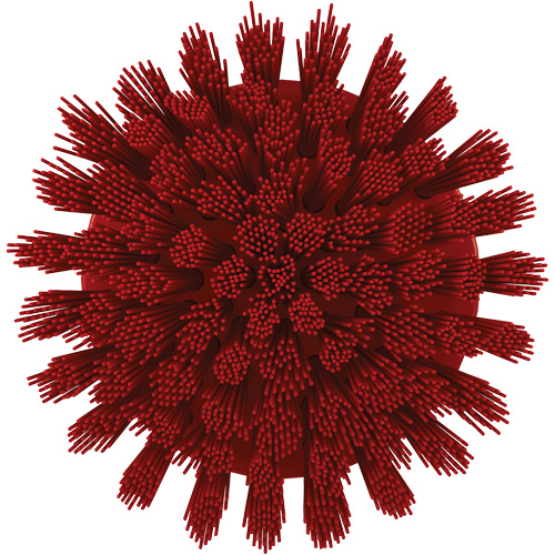 HyDrive Round Drill Brush, Extra Stiff Bristles, 3-1/10" Long, Red Trail Hammer and Bolt
