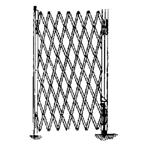 Barri&egrave;res de s&eacute;curit&eacute; galvanis&eacute;es repliables, Repliable simple fixe, 4' lo x 6' h d&eacute;ploy&eacute; Trail Hammer and Bolt