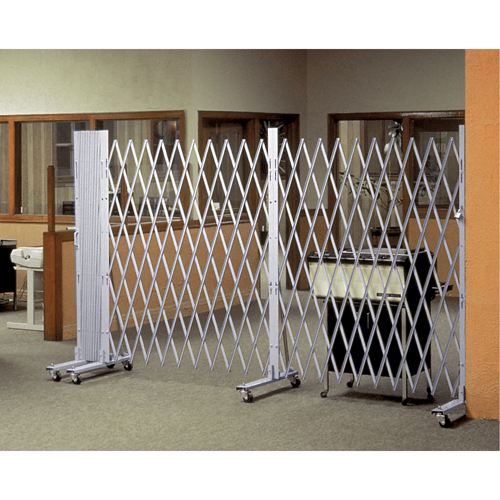 Barri&egrave;res extensibles portatives, Emboîtables, 144" lo x  h, Argent Trail Hammer and Bolt