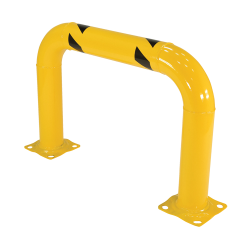Garde-corps &agrave; profil &eacute;lev&eacute; pour machines, 3' la x 2' h, Jaune Trail Hammer and Bolt