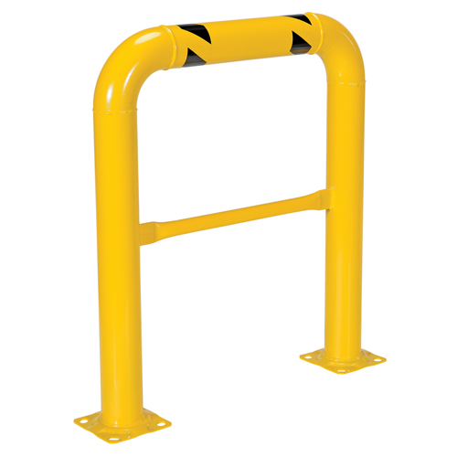 High Profile Machinery Guards, 3' W x 3.5' H, Yellow Trail Hammer and Bolt